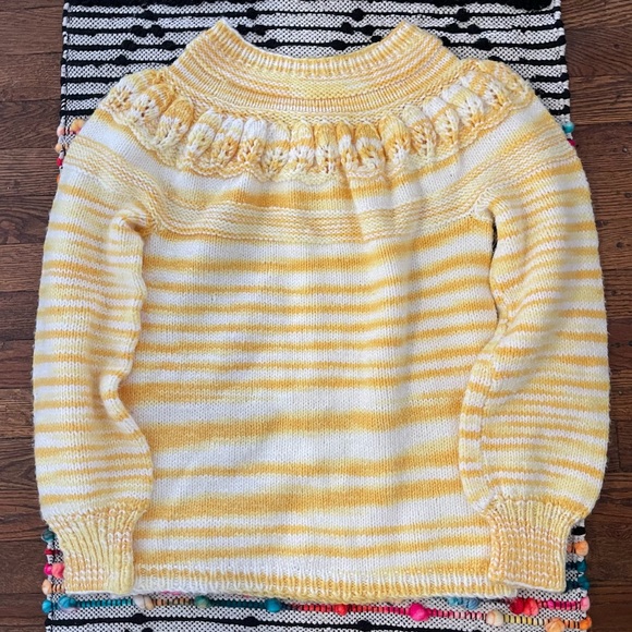 Crochet Knit Sweater Handmade Grandma Cottagecore Chunky Winter - Picture 15 of 16